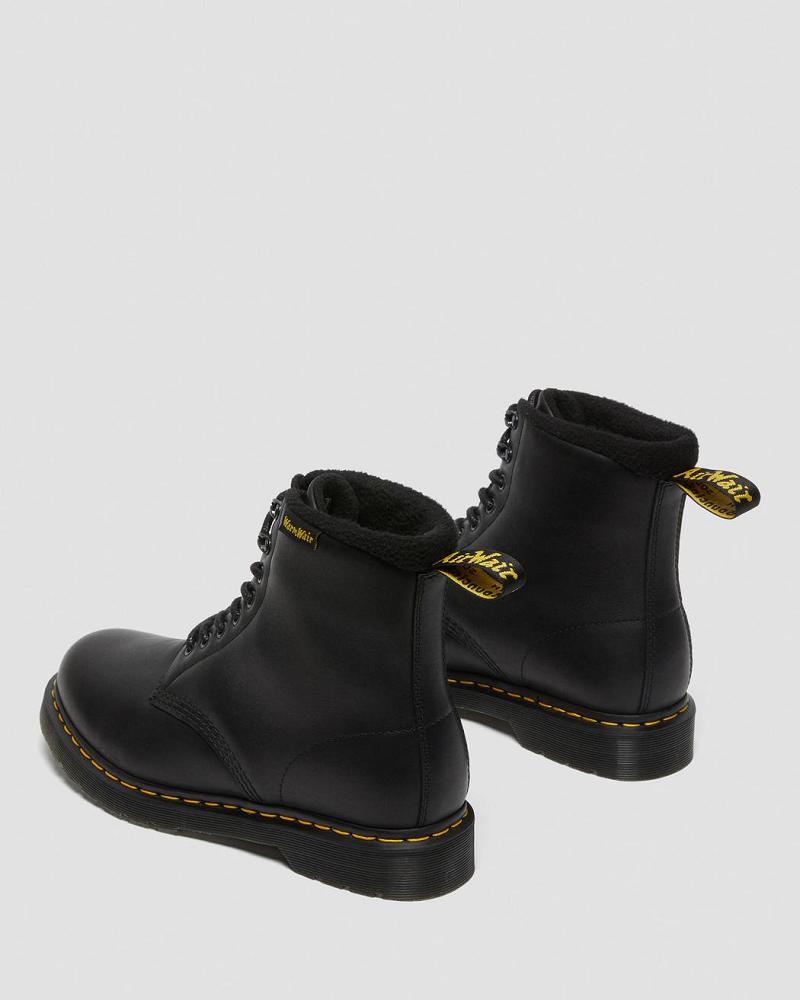 Black Women's Dr Martens 1460 Pascal Warmwair Leather Winter Boots | CA 276VRW